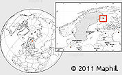 Blank Location Map of Haparanda Kommun, highlighted country, within the entire country