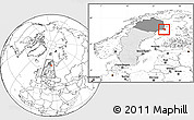 Blank Location Map of Haparanda Kommun, highlighted country, highlighted parent region, within the entire country