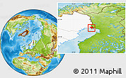 Physical Location Map of Haparanda Kommun, highlighted country