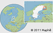 Savanna Style Location Map of Haparanda Kommun, highlighted country, within the entire country