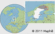 Savanna Style Location Map of Haparanda Kommun, highlighted country, highlighted parent region, within the entire country