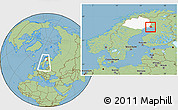 Savanna Style Location Map of Haparanda Kommun, highlighted parent region, within the entire country