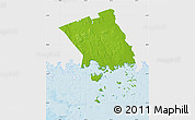 Physical Map of Haparanda Kommun, single color outside