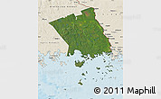 Satellite Map of Haparanda Kommun, shaded relief outside