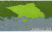 Physical Panoramic Map of Haparanda Kommun, darken