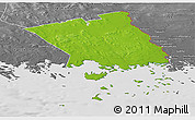 Physical Panoramic Map of Haparanda Kommun, desaturated