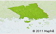 Physical Panoramic Map of Haparanda Kommun, lighten