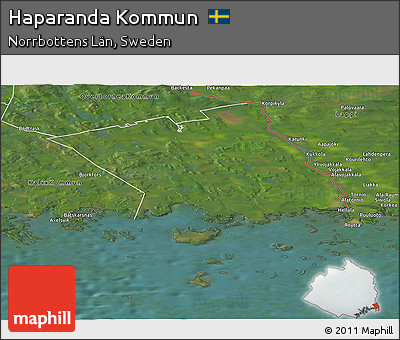 Satellite Panoramic Map of Haparanda Kommun