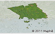 Satellite Panoramic Map of Haparanda Kommun, lighten