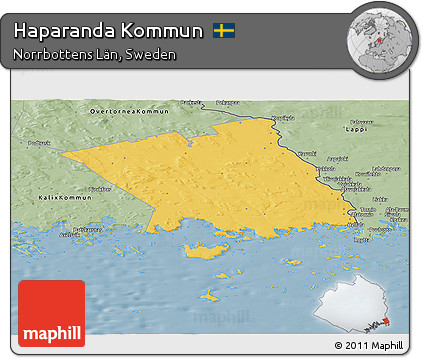 Savanna Style Panoramic Map of Haparanda Kommun