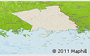 Shaded Relief Panoramic Map of Haparanda Kommun, physical outside