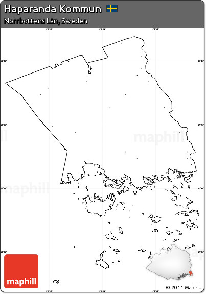 Blank Simple Map of Haparanda Kommun, cropped outside