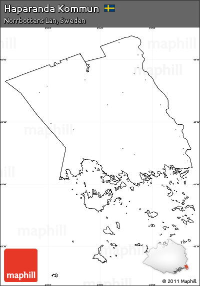 Blank Simple Map of Haparanda Kommun, cropped outside, no labels