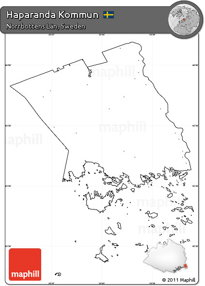 Blank Simple Map of Haparanda Kommun, cropped outside, no labels