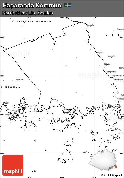Blank Simple Map of Haparanda Kommun