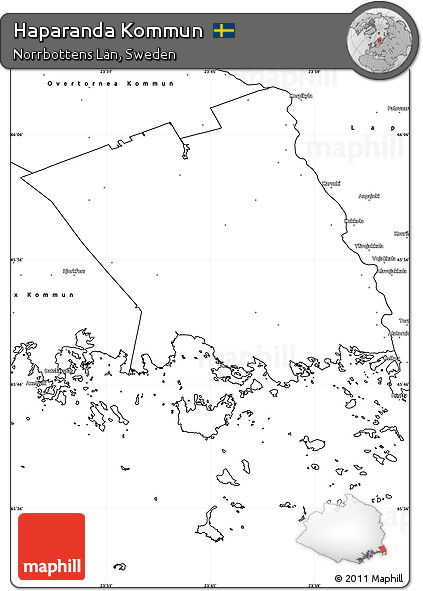 Blank Simple Map of Haparanda Kommun