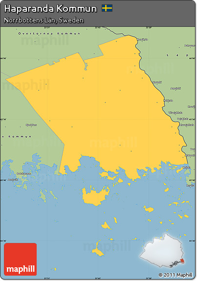 Savanna Style Simple Map of Haparanda Kommun