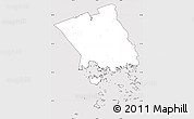 Silver Style Simple Map of Haparanda Kommun, cropped outside