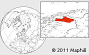Blank Location Map of Kiruna Kommun
