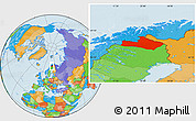 Political Location Map of Kiruna Kommun