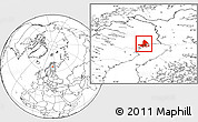 Blank Location Map of Lulea Kommun