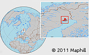 Gray Location Map of Lulea Kommun