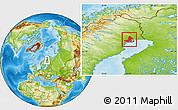 Physical Location Map of Lulea Kommun