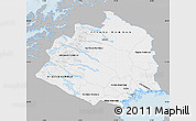 Gray Map of Norrbottens Län, single color outside