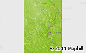 Physical 3D Map of Övertornea Kommun