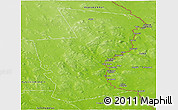 Physical Panoramic Map of Övertornea Kommun