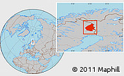 Gray Location Map of Pajala Kommun