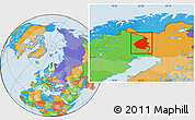 Political Location Map of Pajala Kommun