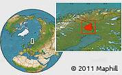 Satellite Location Map of Pajala Kommun