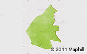 Physical Map of Pajala Kommun, cropped outside