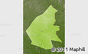 Physical Map of Pajala Kommun, darken