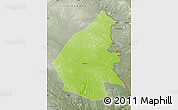 Physical Map of Pajala Kommun, semi-desaturated