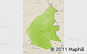 Physical Map of Pajala Kommun, shaded relief outside