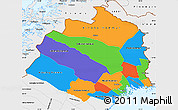 Political Simple Map of Norrbottens Län, single color outside, borders and labels
