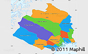 Political Simple Map of Norrbottens Län, single color outside