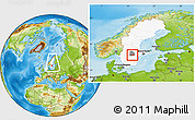 Physical Location Map of Hallsberg Kommun, highlighted country, highlighted parent region, within the entire country