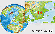 Physical Location Map of Hallsberg Kommun