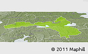 Physical Panoramic Map of Hallsberg Kommun, semi-desaturated