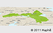 Physical Panoramic Map of Hallsberg Kommun, shaded relief outside