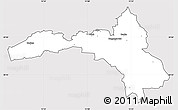Silver Style Simple Map of Hallsberg Kommun, cropped outside