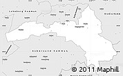 Silver Style Simple Map of Hallsberg Kommun