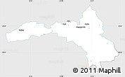 Silver Style Simple Map of Hallsberg Kommun, single color outside
