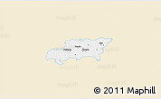 Classic Style 3D Map of Kumla Kommun, single color outside