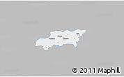 Gray 3D Map of Kumla Kommun, single color outside
