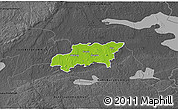 Physical 3D Map of Kumla Kommun, darken, desaturated