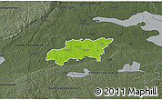 Physical 3D Map of Kumla Kommun, darken, semi-desaturated